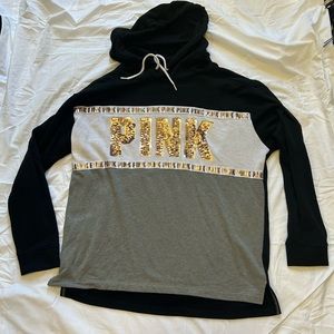 PINK Sweatshirt with Sequin Detail